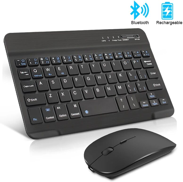 iMice Mini clavier et souris sans fil  Bluetooth  Rechargeable  espagnol  russe  pour PC  tablette