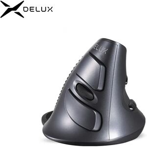 Delux M618GX souris verticale ergonomique sans fil 6 boutons 1600DPI souris optique avec 3 couleurs