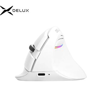 Delux M618 – Mini souris verticale sans fil  ergonomique  Rechargeable  silencieuse  pour PC