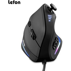 Lefon ZELOTES-Souris laser de jeu verticale  filaire  USB  ergonomique  RVB JoysUniverse  programmable