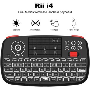 Rii-Mini clavier sans fil Bluetooth i4  souris rétroéclairée TouchSub  2.4GHz  télécommande pour