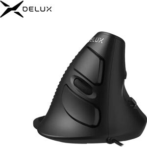 Delux-Souris de bureau verticale ergonomique M618XU  clic silencieux  main droite  poignet de