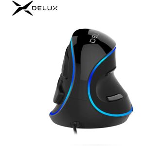 Delux M618 PLUS ergonomie souris de jeu verticale 6 boutons 4000 DPI rvb filaire/sans fil souris