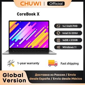 CHUWI Ordinateur portable de jeu CorePleX Core i3 1215U Isabel  Windows 11  14 pouces  resolution