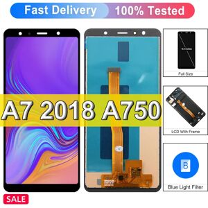 sinmaytai AAA + Qualité A750 TFT Affichage Pour Samsung A7 2018 affichage SM-A750F Execute F Écran Avec Cadre