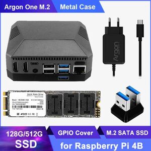 Caturda Boîtier en aluminium pour Raspberry Pi 4 Argon One M.2  avec SSD SATA M2  6 000 emplacements