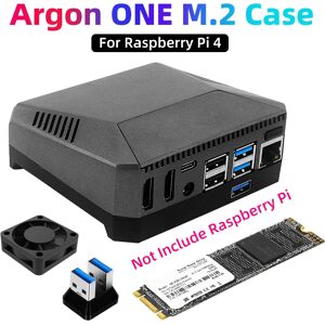 SHCHV Argon ONE M.2 Case for Raspberry Pi 4 Model B M.2 SATA SSD to USB 3.0 Board Support UASP Built-in