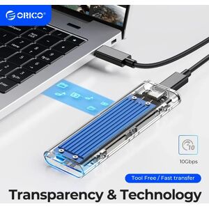 ORICO-Boîtier SSD M2  NVcloser  SATA  10Gbps  adaptateur externe transparent  prise en charge de la