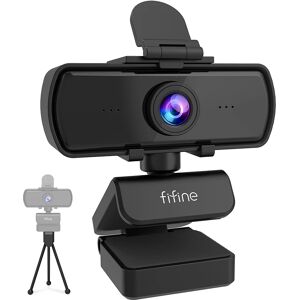 FIFINE ? Webcam Full HD 1440p  avec Microphone  trepied  pour ordinateur de bureau et portable  USB