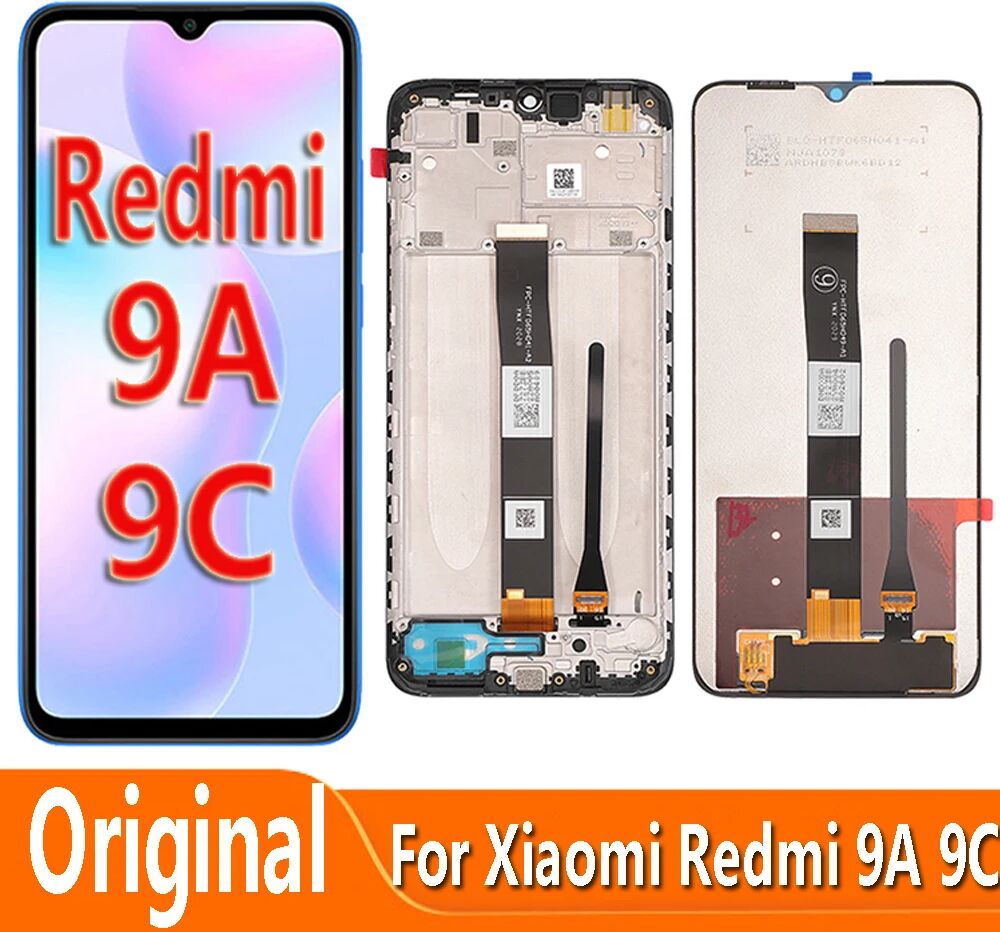 kodaraeeo Ensemble écran tactile LCD avec châssis  6.53 pouces  pour Xiaomi Redmi 9A 9C NDavid M2006C3MNG