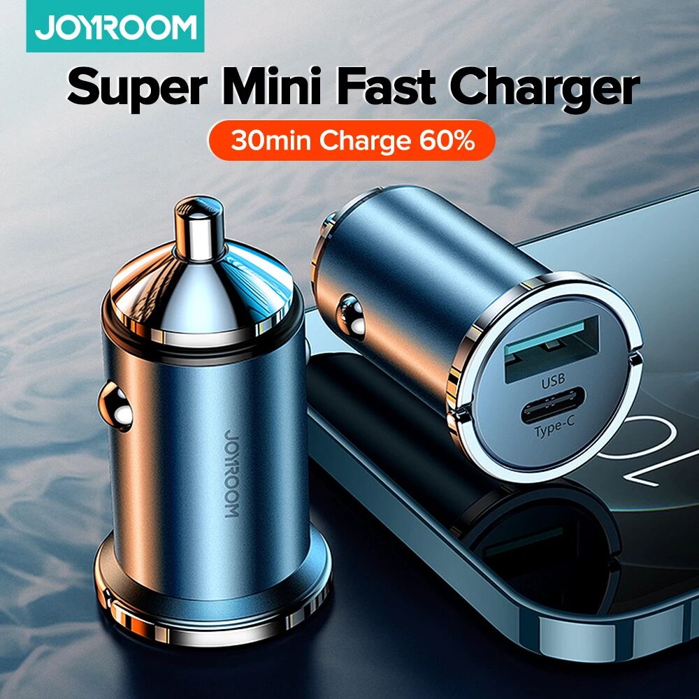 Joyroom ? Mini chargeur de voiture 20W  USB type-c PD  Charge rapide  avec QC 3.0  pour iPhone