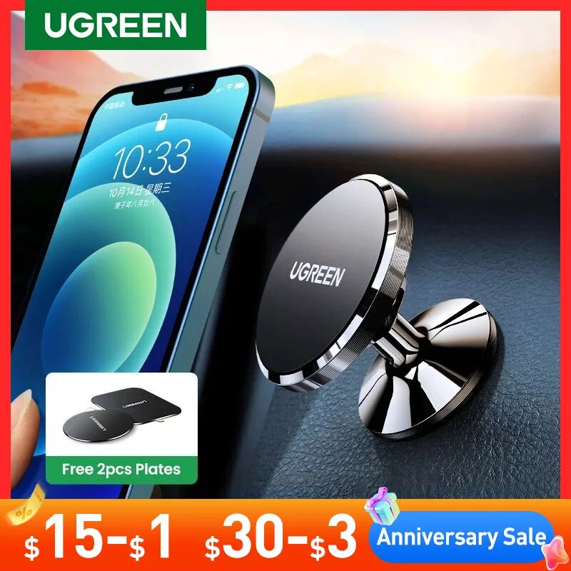 Ugreen Magnétique Téléphone Support De Voiture 360 Degrés Mobile Mont Téléphone Air Vent Stand