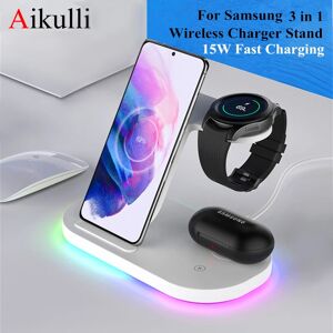 AIKULLI Support de charge rapide sans fil pour Samsung Galaxy  station de charge 15W  Z possede 4 3 Z Flip 3