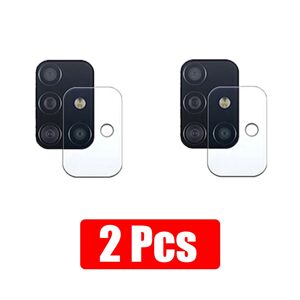 Verre de protection d'appareil photo  2 pièces  pour Samsung Galaxy A41 A51 A71 A31  Film d'objectif