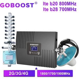 GOBOOST – Répéteur GSM 2G/3G/4G pour réseau de téléphonie mobile  900/1800/2100 amplificateur 700