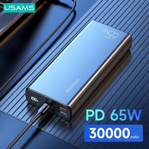 USAMS – batterie externe 30000mAh  65W  charge rapide  Powerbank  PD  QC  AFC  FCP  PPS  pour