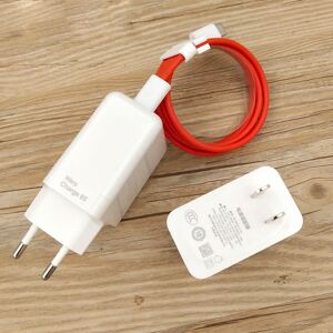 HUAI XIAO HAI Chargeur rapide 65W pour Oneplus  adaptateur EU/US de type C à type C  câble pour One Plus 9 Pro 9R