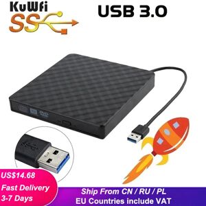 KuWFi USB 3.0 graveur de DVD externe graveur graveur DVD RW lecteur optique lecteur CD / DVD ROM MAC OS