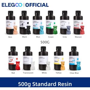 ELEGOO – résine d'impression 3D LCD  polymérisation UV  Standard 405nm  photopolymère  500g  peau