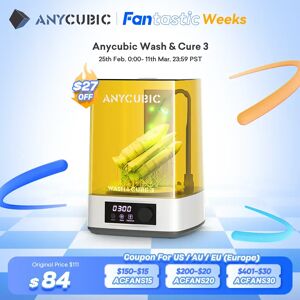 ANYCUBIC Wash & Cure 3 For Mars Photon Mono 2 Modèles d'imprimante 3D LCD SLA DLP  résine de