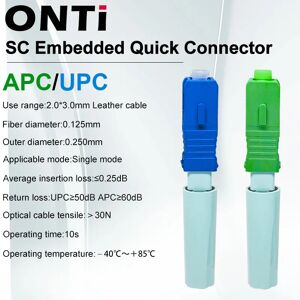 ONTi – connecteur optique monomode SC APC SM  outil FTTH  connecteur à froid  SC UPC  Fiber optique