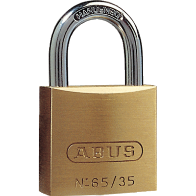 ABUS SECURITY TECH GERMANY Cadenas à clé unique 65/30 mm en laiton - Publicité ABUS SECURITY TECH GERMANY Cadenas à clé unique 65/30 mm en laiton - Publicité