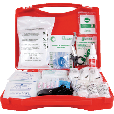 ESCULAPE Trousse de secours - Médecine du travail - Rouge - Publicité ESCULAPE Trousse de secours - Médecine du travail - Rouge - Publicité