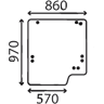 Pare Brise JCB 827/30512 Adaptable