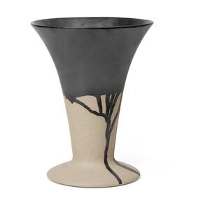 Vase en porcelaine noir et beige Flores - Ferm living - Publicité