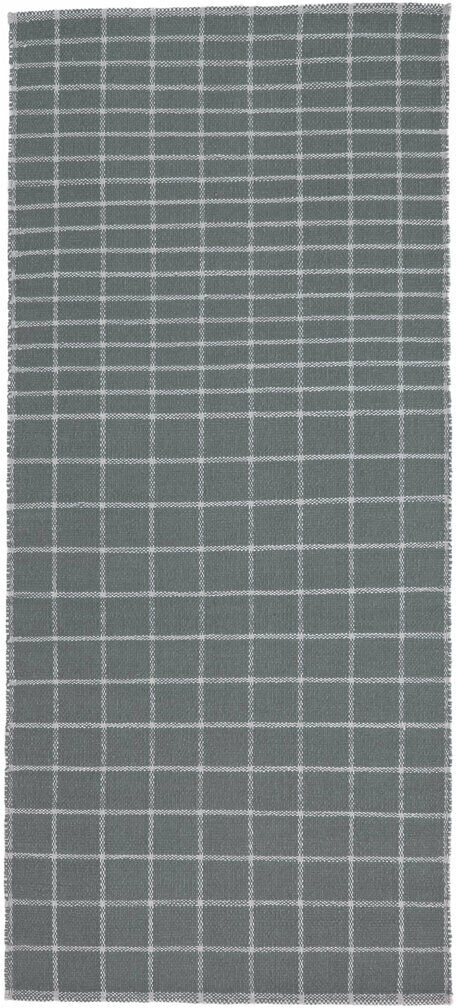 Tapis de couloir dhurrie en polyester gris foncé 80x160 cm Tiles 2 - Nanimarquina