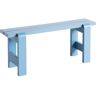 Banc en pin laqué bleu azure 111 x 23 x 45 cm Weekday - Hay