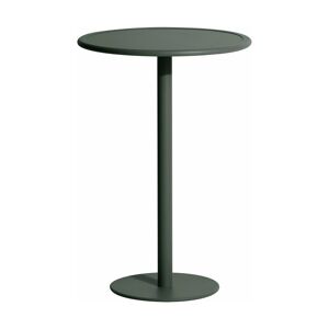 Table haute ronde outdoor vert bouteille Week end - Petite friture