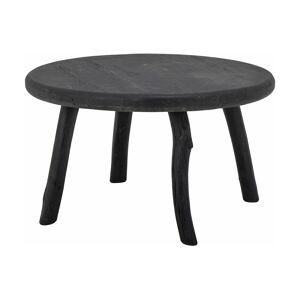 Table basse ronde en bois de pin récupéré noir 70 x 43 cm Milos - Bloomingville - Publicité