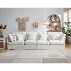 BARUTTI SOFA Canape 5 a 6 places en tissu LIN ZOE