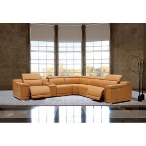 BARUTTI SOFA Canapé d'angle relaxation en cuir italien - STONE