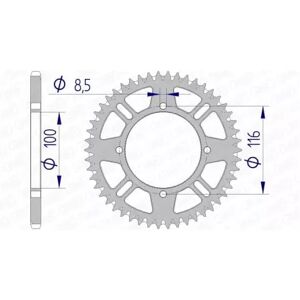 Couronne Afam 51 dents alu pas 420 type 17104 Kawasaki - Publicité Couronne Afam 51 dents alu pas 420 type 17104 Kawasaki - Publicité