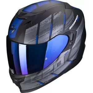 Casque Scorpion Exo-520 Evo Air Maha Noir Mat Bleu - Publicité