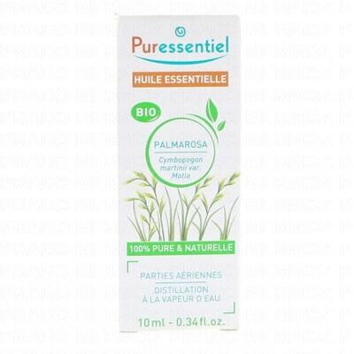 Puressentiel Huile Essentielle Palmarosa Bio Flacon 10ml - Publicité Puressentiel Huile Essentielle Palmarosa Bio Flacon 10ml - Publicité