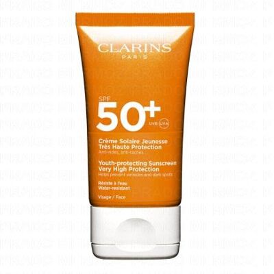 Clarins Crème Solaire Jeunesse Visage Spf50+ 50ml - Publicité Clarins Crème Solaire Jeunesse Visage Spf50+ 50ml - Publicité