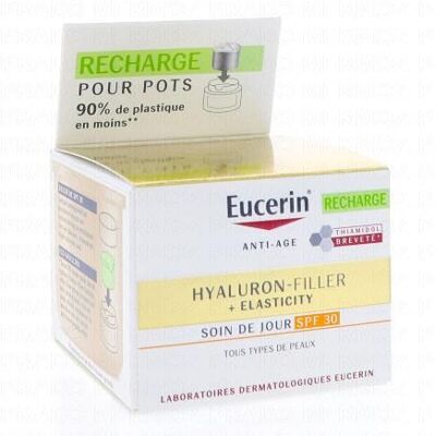Eucerin Hyaluron-Filler + Elasticity - Soin De Jour Spf30 Eco-Recharge 50ml - Publicité Eucerin Hyaluron-Filler + Elasticity - Soin De Jour Spf30 Eco-Recharge 50ml - Publicité
