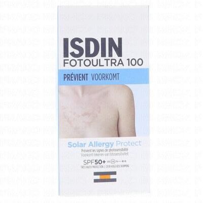 Isdin Photo Ultra Solar Allergy Fusion Fluid SPF50+ - Écran solaire - Publicité Isdin Photo Ultra Solar Allergy Fusion Fluid SPF50+ - Écran solaire - Publicité