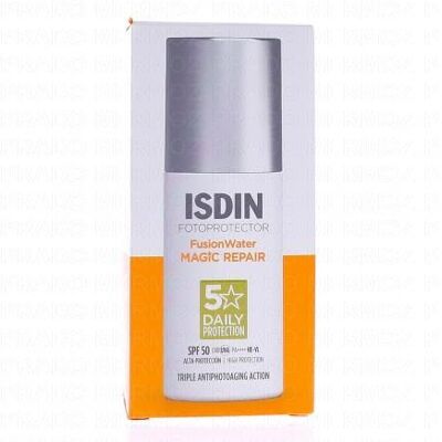 Crème Solaire Fusion Water Isdin SPF 50 50ml - Dermocosmétiques solaires - Publicité Crème Solaire Fusion Water Isdin SPF 50 50ml - Dermocosmétiques solaires - Publicité