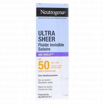 Neutrogena Ultra Sheer - Fluide Invisible Solaire Anti-Âge Spf50 50ml - Publicité Neutrogena Ultra Sheer - Fluide Invisible Solaire Anti-Âge Spf50 50ml - Publicité