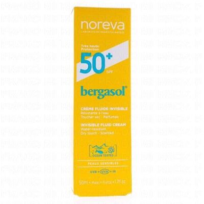 Noreva Bergasol SPF 50+ Crème Fluide Invisible - 50 ml - Publicité Noreva Bergasol SPF 50+ Crème Fluide Invisible - 50 ml - Publicité
