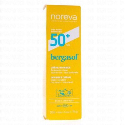 Noreva Bergasol Crème Invisible SPF50+ - 50ml - Publicité Noreva Bergasol Crème Invisible SPF50+ - 50ml - Publicité