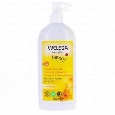 Weleda Baby - Crème Lavante Corps Et Cheveux Au Calendula 400ml - Publicité Weleda Baby - Crème Lavante Corps Et Cheveux Au Calendula 400ml - Publicité