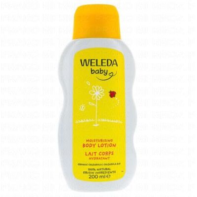 Lait pour bébé à la calendula - Hydrate et adoucit - Publicité Lait pour bébé à la calendula - Hydrate et adoucit - Publicité