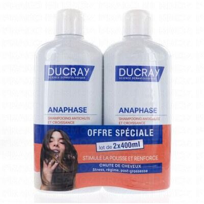 Ducray Anaphase - Shampooing Anti-Chute Et Croissance 2 X 400ml - Publicité Ducray Anaphase - Shampooing Anti-Chute Et Croissance 2 X 400ml - Publicité