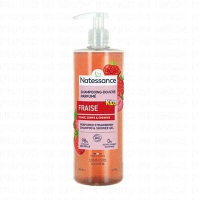 Natessance Kids - Shampooing Douche Fraise Bio 500ml - Publicité Natessance Kids - Shampooing Douche Fraise Bio 500ml - Publicité