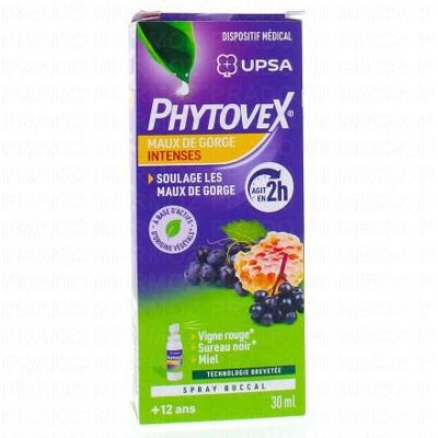 UPSA Phytovex Spray Buccal - Mal de Gorge Intense 30ml - Publicité UPSA Phytovex Spray Buccal - Mal de Gorge Intense 30ml - Publicité